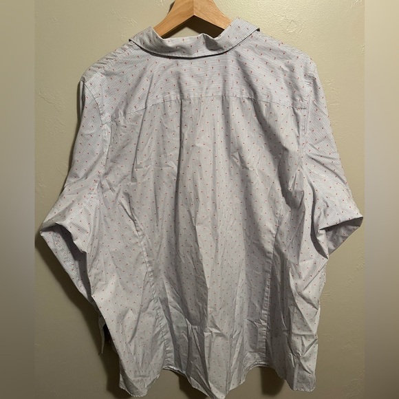 Lands End Women's Supima Button Up Shirt 3/4 Sleeve Striped Oxford Stretch Top - Picture 9 of 12